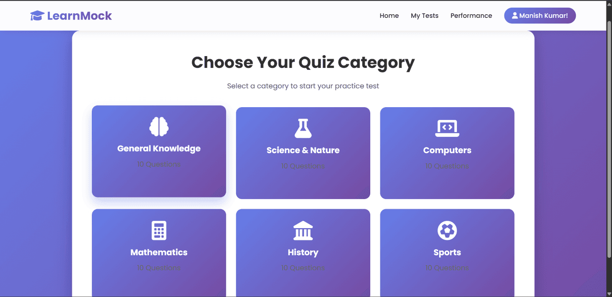 LearnMock – AI Quiz Platform